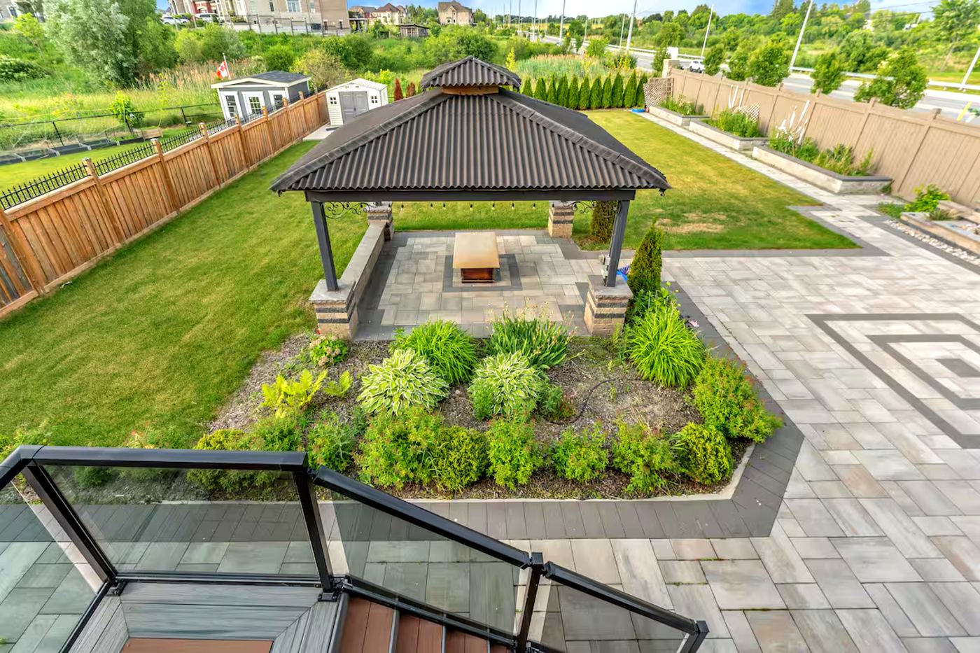 Aerial View · Gazebo & Gardens