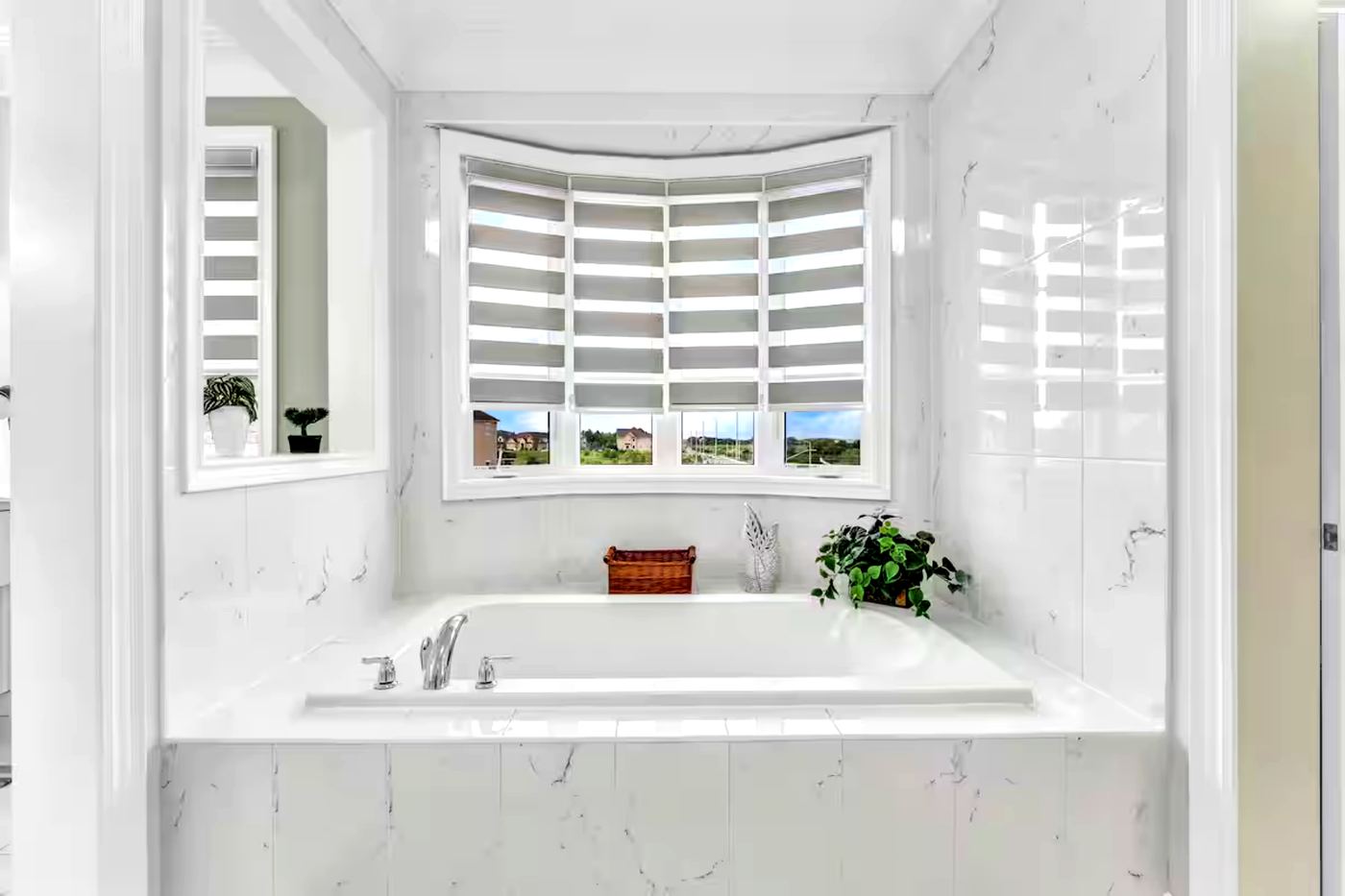 Spa Soaker Tub · Marble Surround