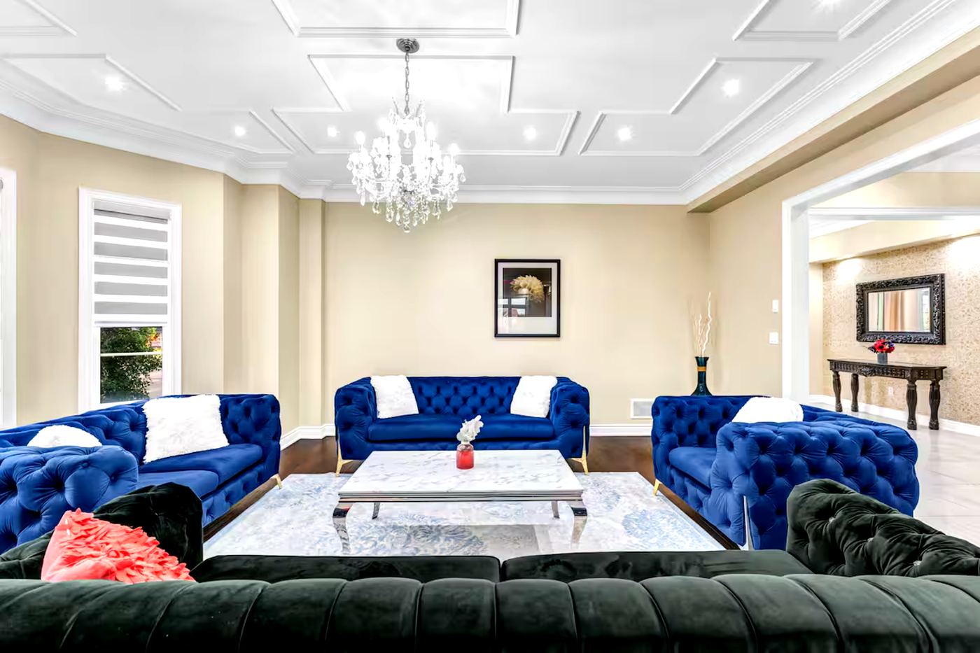 Formal Living Room · Blue Velvet